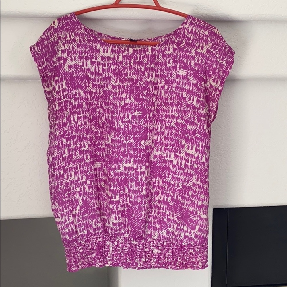 Banana Republic Purple and white blouse
